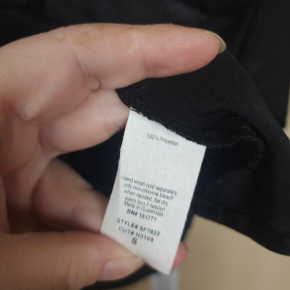 Six/Fifty Batwing Sleeve Empire Waist V-neck Blouse in Black Size S - Picture 8 of 8